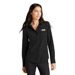 Image of MERCER+METTLE Women's Stretch Crepe Long Sleeve Camp
