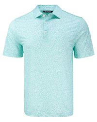 Image of Cutter & Buck Pike Eco Flora Print Recycled Mens Polo MCK01344