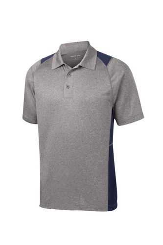 MEN'S LIGHTWEIGHT VINTAGE HEATHER TWO-TONE POLO image thumbnail