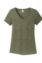 Image of LADIES' TRI-BLEND V-NECK TEE