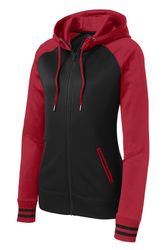 Image of LADIES' VARSITY FULL-ZIP HOODIE