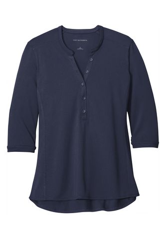 LADIES' UV PIQUE HENLEY image thumbnail