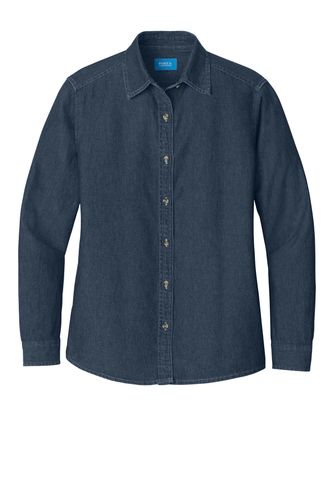 LADIES' LONG-SLEEVE DENIM SHIRT image thumbnail