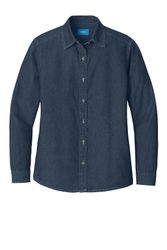 Image of LADIES' LONG-SLEEVE DENIM SHIRT