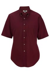 Image of LADIES' SHORT SLEEVE EASY CARE POPLIN SHIRT