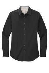 Image of LADIES' LONG SLEEVE EASY CARE BLENDED TWILL
