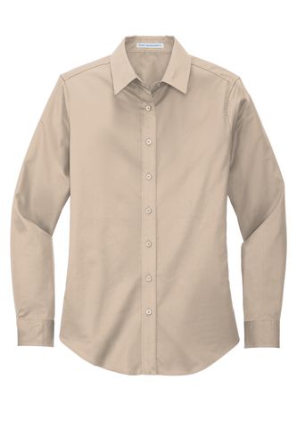 LADIES' LONG SLEEVE EASY CARE BLENDED TWILL image thumbnail
