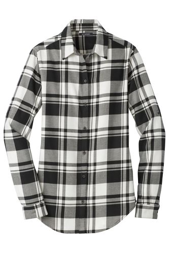 LADIES' LONG SLEEVE PLAID FLANNEL SHIRT image thumbnail