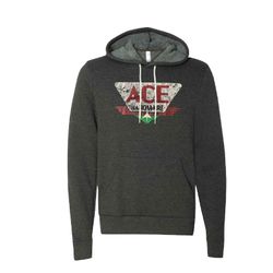 Image of ACE Vintage Line Charcoal Hooded Sweatshirt V5905