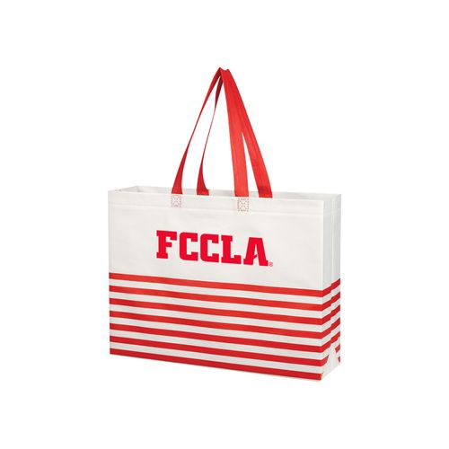 Non-Woven Horizontal Stripe Tote image thumbnail