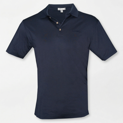 Image of Peter Millar Men’s Solid Stretch Jersey Polo - Navy (Lazard logo)
