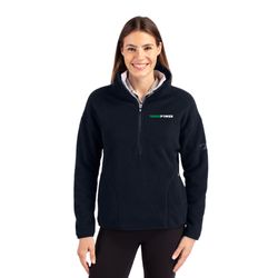 Image of Cutter & Buck Cascade Epic Comfort Recycled Sherpa Fleece Womens Pullover Jacket
