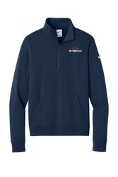 Image of Nike Women's Club Fleece Sleeve Swoosh 1/2-Zip