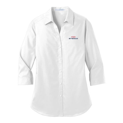 Women’s ¾ Sleeve Carefree Poplin Shirt image thumbnail