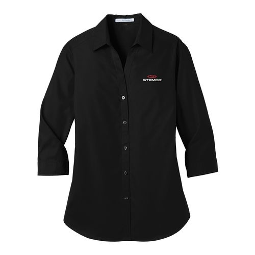 Women’s ¾ Sleeve Carefree Poplin Shirt image thumbnail