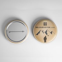 Image of Sand Color Surveying Button Pin