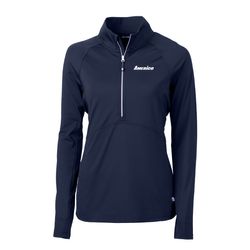 Image of Cutter & Buck Adapt Eco Knit Stretch Recycled Quarter Zip Pullover - Women's