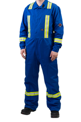 Image of Men's FR  Coverall Royal Blue Canadian Taping 7 0z