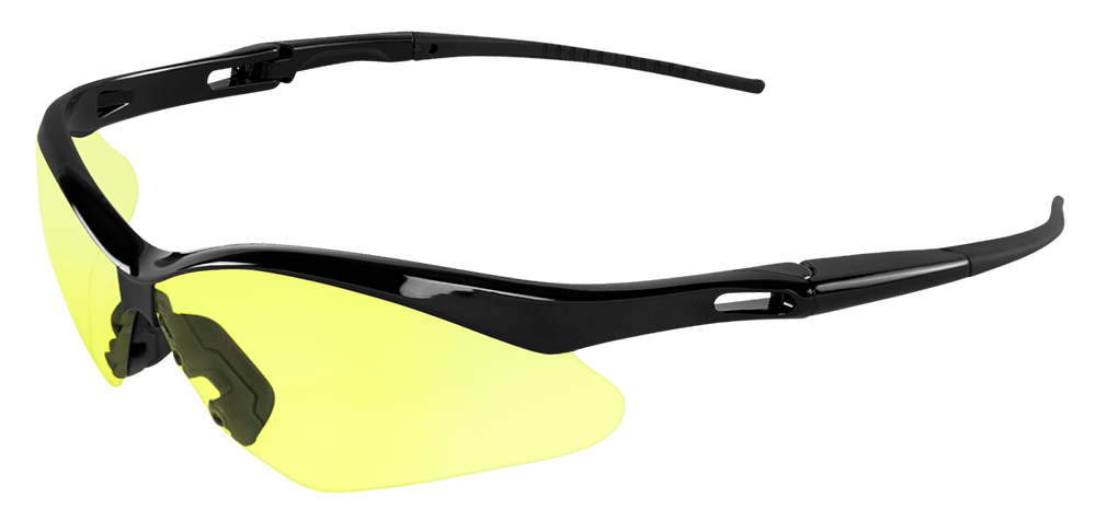 Spearfish® Safety Glasses — Shiny Black Frame, Yellow Anti-Fog Lens primary image