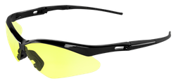 Image of Spearfish® Safety Glasses — Shiny Black Frame, Yellow Anti-Fog Lens