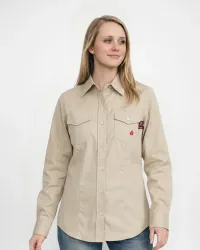 Image of LADIES FR SOLID SNAP SHIRT