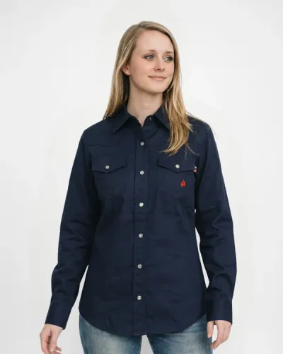 LADIES FR SOLID SNAP SHIRT image thumbnail