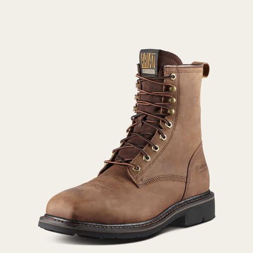 Cascade 8" Wide Square Toe Steel Toe Work Boot image thumbnail