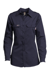Image of Women's FR DH Uniform Shirts | made with 6.5oz. Westex® DH | Navy