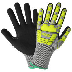 Image of Cut and Impact Resistant Nitrile-Coated Tuffalene® Gloves with Touchscreen Fingers