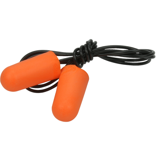 Mega Bullet™ Disposable Soft Polyurethane Foam Corded Ear Plugs - NRR 32 / SNR 38 image thumbnail