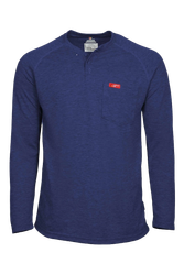 Image of FR Raglan Sleeve Henley T-Shirt | 6oz. Inherent Knit