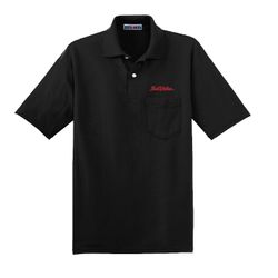 Image of 50/50 Blend Pocket Polo - Black