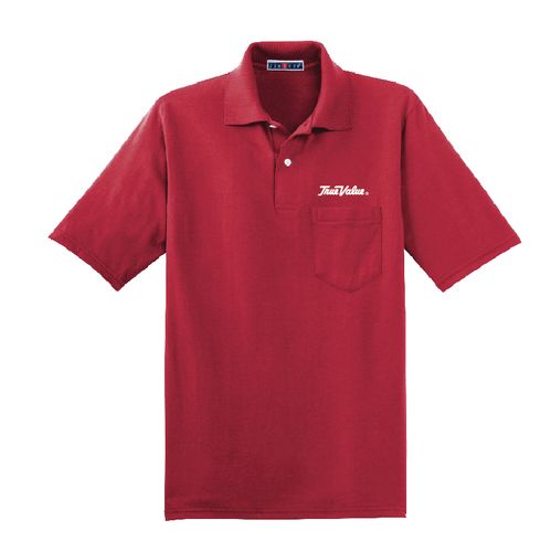 50/50 Blend Pocket Polo - Red image thumbnail