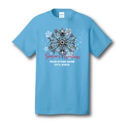 Image of Holiday Custom Festive Snowflake T-Shirt
