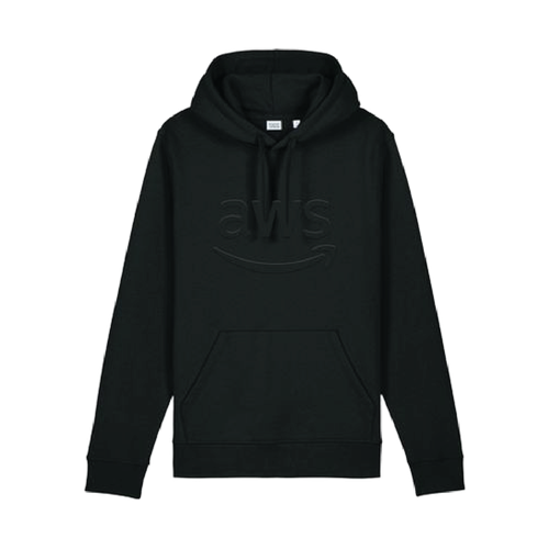Image of Unisex Black Midweight Hooded Sweatshirt