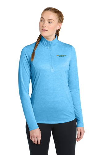 Sport-Tek Women's PosiCharge Tri-Blend Wicking 1/4-Zip Pullover. LST407 image thumbnail