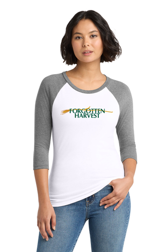District Women's Perfect Tri 3/4-Sleeve Raglan. DM136L image thumbnail
