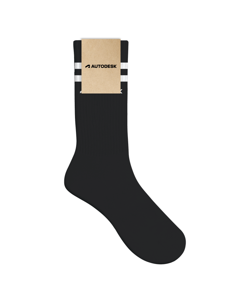 Image of Varsity Crew Socks - Black