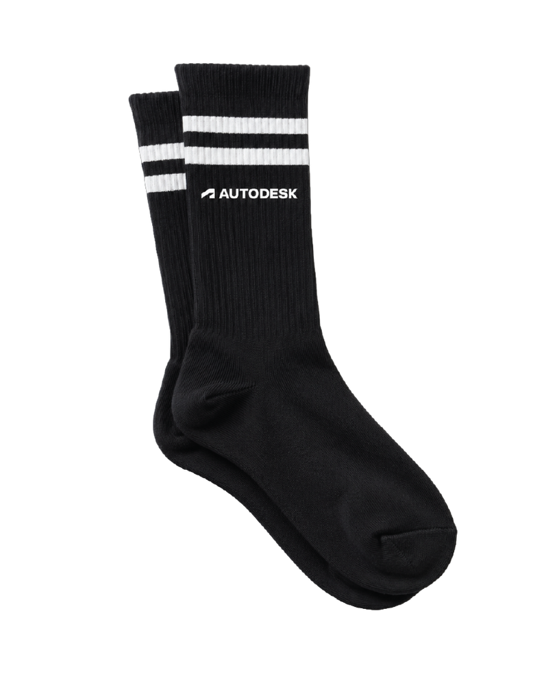 Image of Varsity Crew Socks - Black