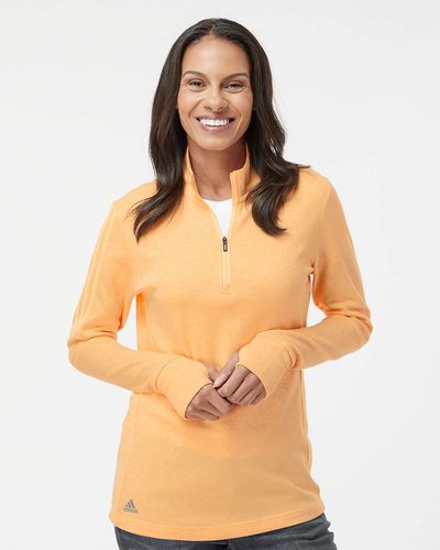 Adidas - Women's 3-Stripes Quarter-Zip Sweater image thumbnail