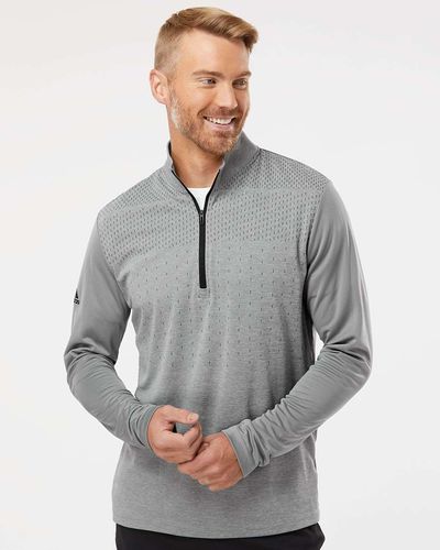 Adidas - Heather Block Print Quarter-Zip Pullover image thumbnail
