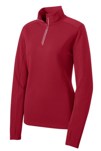 Sport-Tek Ladies Sport-Wick Textured 1/4-Zip Pullover image thumbnail