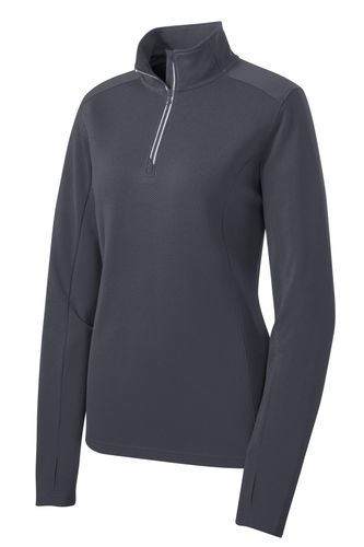 Sport-Tek Ladies Sport-Wick Textured 1/4-Zip Pullover image thumbnail