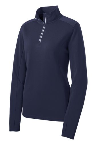 Sport-Tek Ladies Sport-Wick Textured 1/4-Zip Pullover image thumbnail