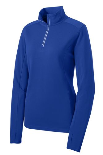 Sport-Tek Ladies Sport-Wick Textured 1/4-Zip Pullover image thumbnail
