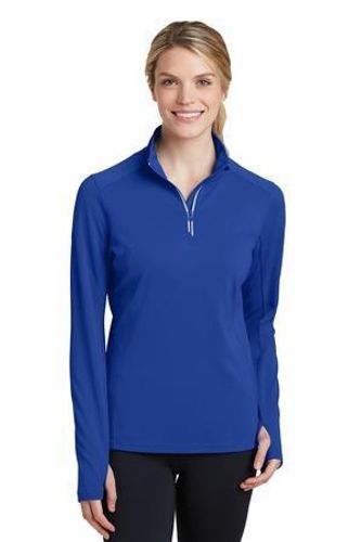 Sport-Tek Ladies Sport-Wick Textured 1/4-Zip Pullover image thumbnail