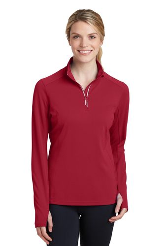 Sport-Tek Ladies Sport-Wick Textured 1/4-Zip Pullover image thumbnail