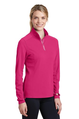 Sport-Tek Ladies Sport-Wick Textured 1/4-Zip Pullover image thumbnail