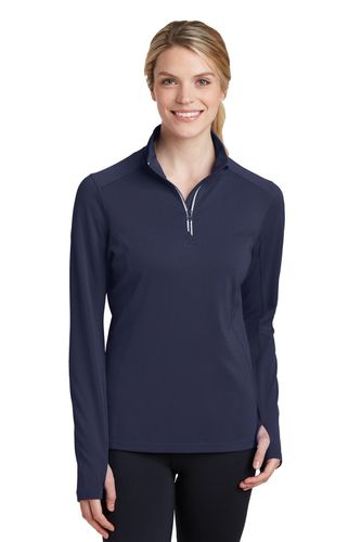 Sport-Tek Ladies Sport-Wick Textured 1/4-Zip Pullover image thumbnail