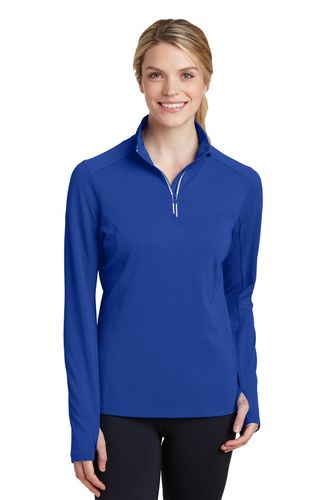 Sport-Tek Ladies Sport-Wick Textured 1/4-Zip Pullover image thumbnail